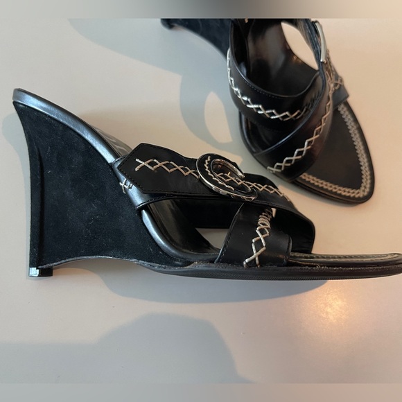 Dior Vintage Black Wedge Heel - Picture 5 of 7